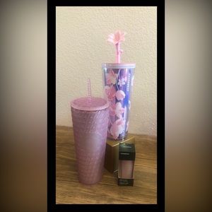 2024 Starbucks Venti Tumbler Cherry Blossom With Flower Topper 24oz Cup